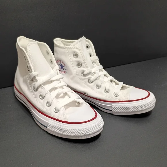 Converse Hightop Chuck Taylor All Star Unisex Optical White Sneakers - Picture 3 of 8